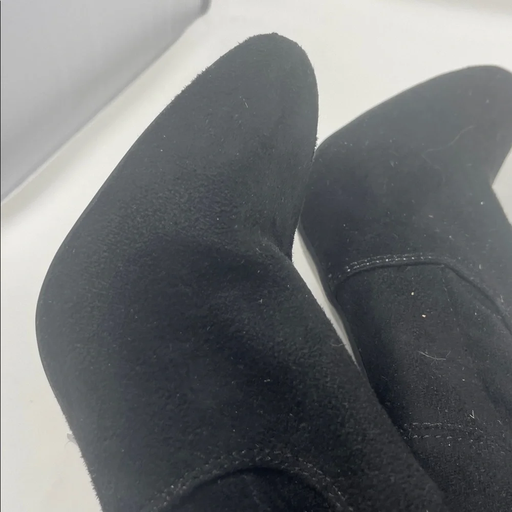 Unisa Over The Knee Black Heeled Faux Suede Boots Size 6 Like New Condition